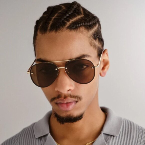 🕶️ AIRE Mirzam Bright Gold Aviator Sunglasses – NWT (Comes with Case) - Picture 1 of 10